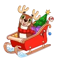 🏃‍♂️-Happy New Deer, Telegram Sticker