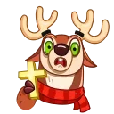 😨-Happy New Deer, Telegram Sticker
