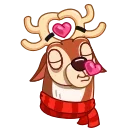 😘-Happy New Deer, Telegram Sticker