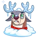 🥶-Happy New Deer, Telegram Sticker