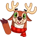 👋-Happy New Deer, Telegram Sticker