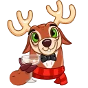 🥂-Happy New Deer, Telegram Sticker