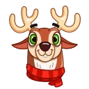 😌-Happy New Deer, Telegram Sticker