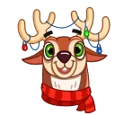 🥳-Happy New Deer, Telegram Sticker