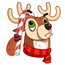 🤔-Happy New Deer, Telegram Sticker
