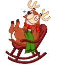 😴-Happy New Deer, Telegram Sticker