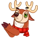 👏-Happy New Deer, Telegram Sticker