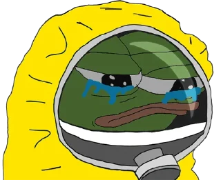 😢-HazmatPepe, Telegram Sticker