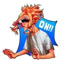 😱-My Hero Academia, Telegram Sticker