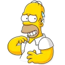 😅-Homer Simpson, Telegram Sticker