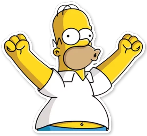 Homer Simpson, telegram sticker
