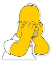 😣-Homer Simpson, Telegram Sticker
