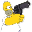 🔫-Homer Simpson, Telegram Sticker