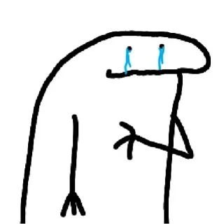 😢-orang lidi, Telegram Sticker