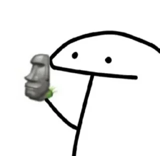 🗿-orang lidi, Telegram Sticker