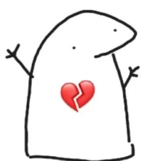 💔-orang lidi, Telegram Sticker