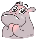 👏-Hopper the Hippo, Telegram Sticker