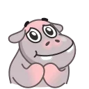 🥺-Hopper the Hippo, Telegram Sticker