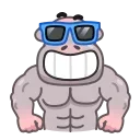 💪-Hopper the Hippo, Telegram Sticker