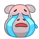 😭-Hopper the Hippo, Telegram Sticker