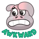 😳-Hopper the Hippo, Telegram Sticker