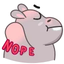 ✋-Hopper the Hippo, Telegram Sticker