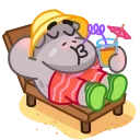 🍹-Hopper the Hippo, Telegram Sticker