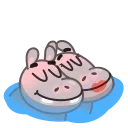 👩‍❤️‍👨-Hopper the Hippo, Telegram Sticker