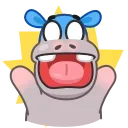 😱-Hopper the Hippo, Telegram Sticker