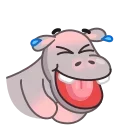 😂-Hopper the Hippo, Telegram Sticker