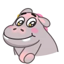😊-Hopper the Hippo, Telegram Sticker