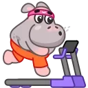 🏃‍♂️-Hopper the Hippo, Telegram Sticker