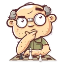 🤔-Grandpy, Telegram Sticker