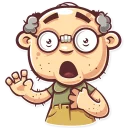 😮-Grandpy, Telegram Sticker