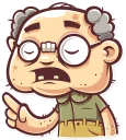 😤-Grandpy, Telegram Sticker
