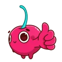 👍-Hot Cherry, Telegram Sticker