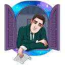 😔-H. P. Lovecraft, Telegram Sticker