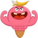 💪-Ice Cream, Telegram Sticker
