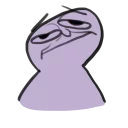 😔-disheveled idiot, Telegram Sticker