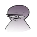 😐-disheveled idiot, Telegram Sticker