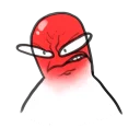 😡-disheveled idiot, Telegram Sticker