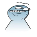 😬-disheveled idiot, Telegram Sticker