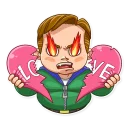😡-I hate Valentine's Day!, Telegram Sticker