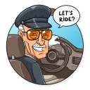 😏-Stan Lee, Telegram Sticker