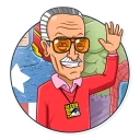 👋-Stan Lee, Telegram Sticker