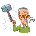 😌-Stan Lee, Telegram Sticker