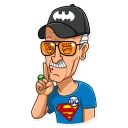 🤐-Stan Lee, Telegram Sticker