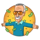 🤑-Stan Lee, Telegram Sticker