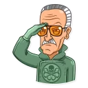 😕-Stan Lee, Telegram Sticker