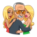 😍-Stan Lee, Telegram Sticker